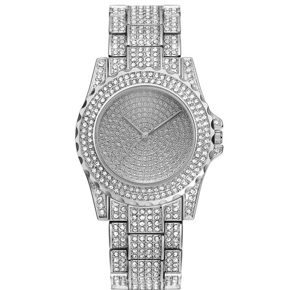 SOLD🎉Super BLING Iced Out Watch in Silver or Gold - Picture 2 of 8